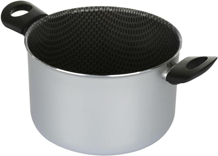 Gietijzeren Pot Kookpan met Deksel Veelzijdig Koken Honingraat Coating 6 Liter Feest
