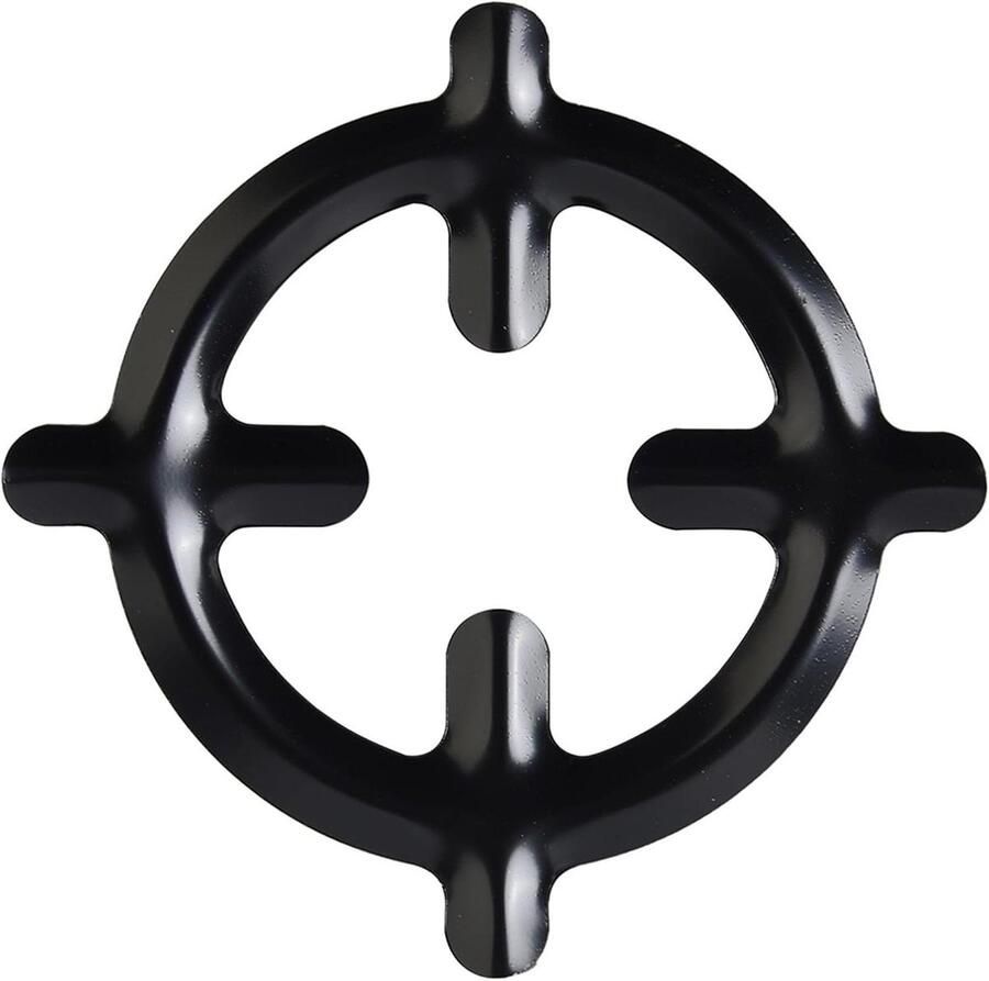 Gietijzeren Reducer Ring Kookplaat Stand Koffie Zetten Stabiele Ondersteuning 16 cm Buitendiameter Zwart