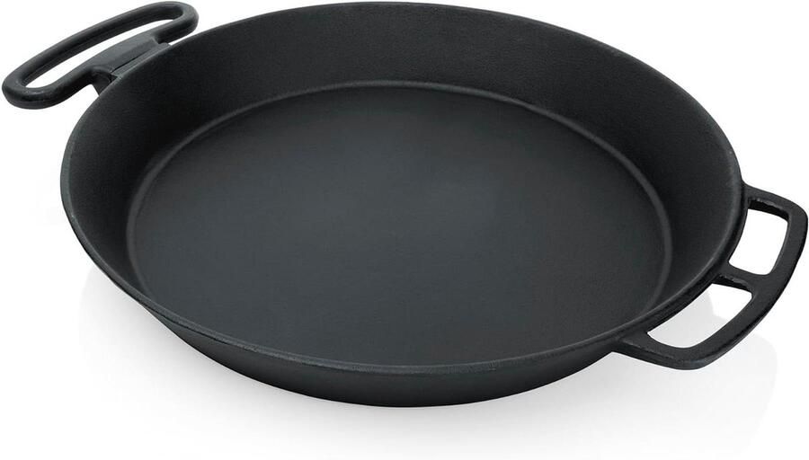Gietijzeren Reuzenpan Grote Braadpan Professioneel Koken Afneembare Handgreep 65 cm Diameter Zwart