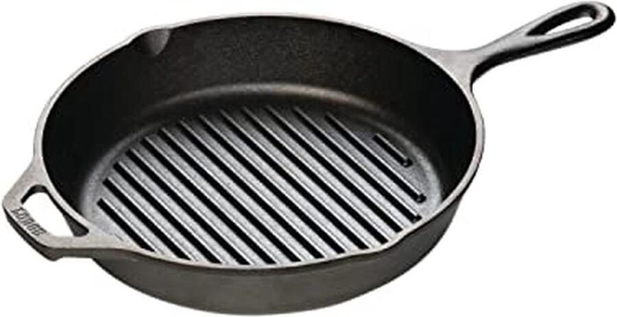Gietijzeren Ronde Grillpan 26 cm – Perfect voor Grillen en Bakken
