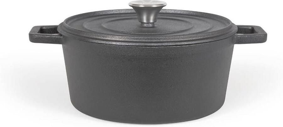 Gietijzeren ronde pan Ø 24 cm 4 liter geschikt voor alle warmtebronnen