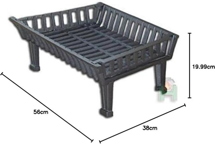 Gietijzeren Rooster 565x380mm voor Oven Grill of Open Haard