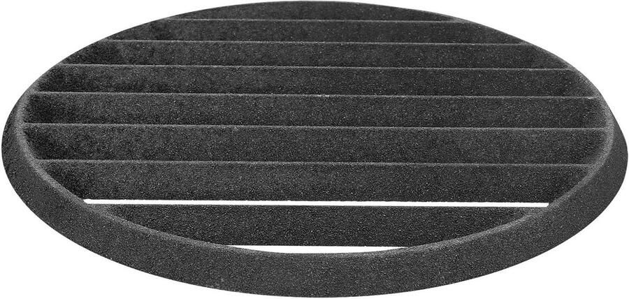 Gietijzeren rooster Grill vervanging Buiten koken Verbeterde luchtstroom 25 cm Zwart