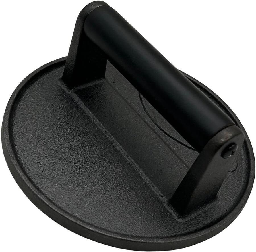Gietijzeren Sandwichpers Vleespers Grill Vlees Grillen Hittebestendig Handvat 16.5 Cm Zwart
