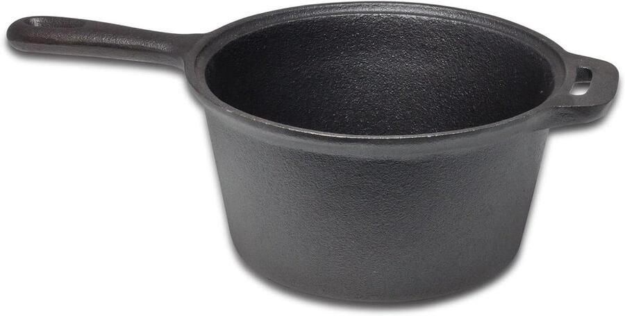 Gietijzeren sauspan Steelpan Kookpan Sauzen bereiden Gelijkmatige warmteverdeling 24 kg Zwart