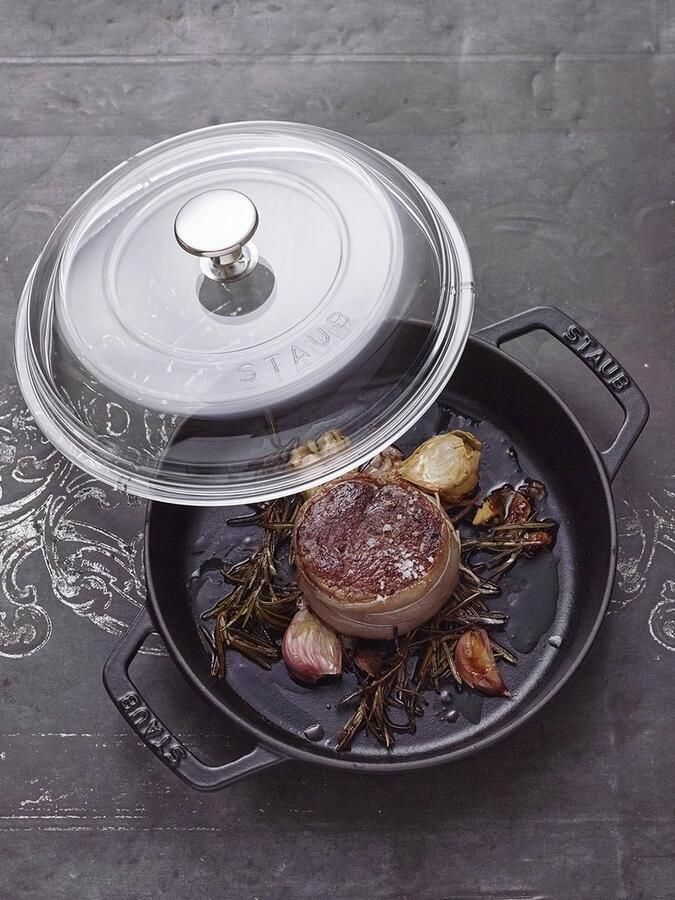 Gietijzeren Sauteuse Pan 28 cm Geschikt voor Stoven en Schroeien