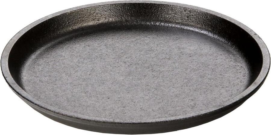 Gietijzeren Serveerplaat Bakplaat Ronde Pan Koken en Grillen Voorgekruid Easy-Release 1778 cm Zwart