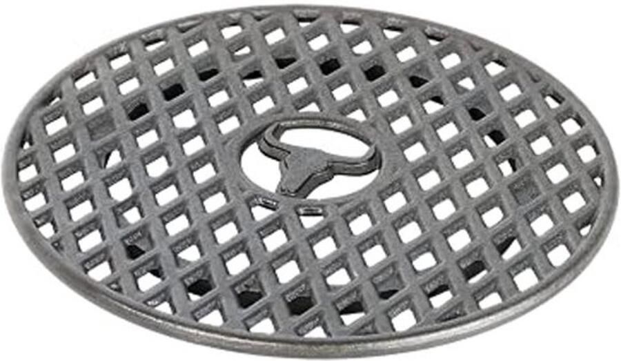 Gietijzeren Sizzle Rooster voor BBQ 30 cm Grillrooster Inzetstuk voor Plancha Wokkroon