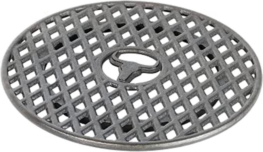 Gietijzeren Sizzle Rooster voor BBQ 30 cm Grillrooster Inzetstuk voor Plancha Wokkroon