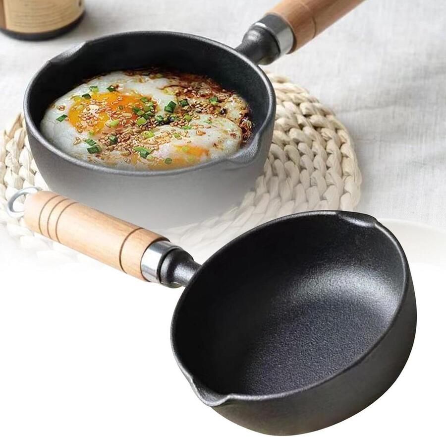 Gietijzeren Smeltpan Olieverwarmer Kookpot Veelzijdig Koken Gelijkmatige Warmteverdeling 600 g Zwart