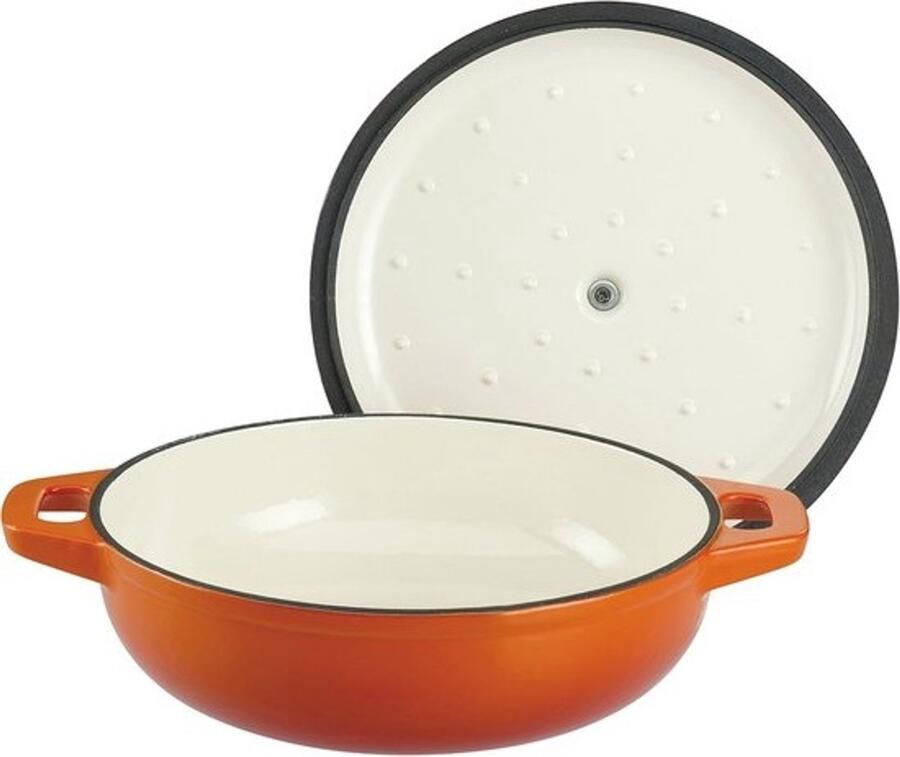 Gietijzeren stoofpan 30 x 9 cm Voor het bereiden van gezonde gerechten