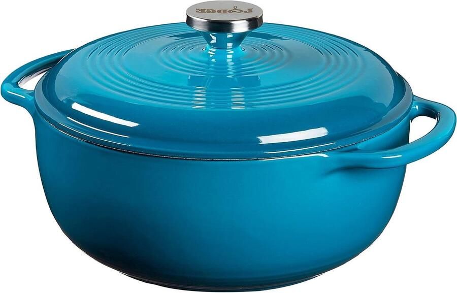 Gietijzeren Stoofpan Dutch Oven Maaltijden Bereiden Geëmailleerd Gietijzer 45 Quarts Donkerblauw