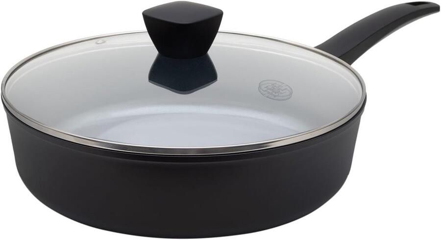Gietijzeren Stoofpan met Deksel 28 cm voor Alle Warmtebronnen
