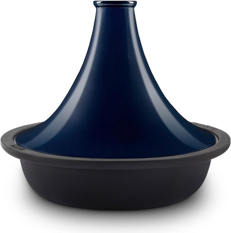 Gietijzeren Tagine Stoofpan Deksel Langzaam Garen Gelijkmatige Warmte 2.5 Liter Blauw
