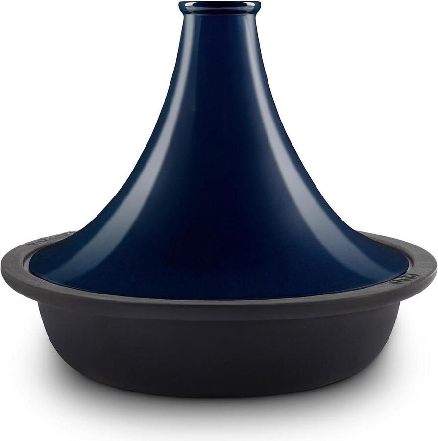 Gietijzeren Tajine Marokkaanse Pot Langzaam Garen Gelijkmatige Warmteverdeling 29 cm diameter Blauw