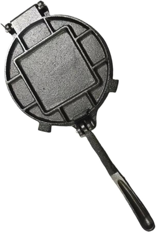 Gietijzeren Tortilla Pers Deeg Pers Flatbread Maker Zelf Tortilla's Maken Gelijke Dikte Persplaat 20 cm Zwart