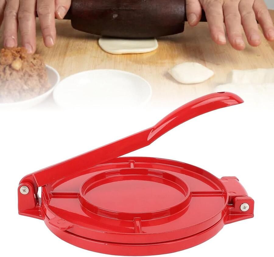 Gietijzeren Tortilla Pers Deegpers Flatbread Maker Zelfgemaakte Tortilla's Zwaar Gietijzer Ontwerp 25 cm Diameter Zwart