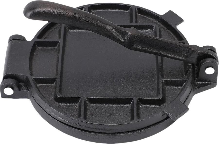 Gietijzeren Tortilla Pers Pannenkoekenmaker Keuken en Kamperen Zware Kwaliteit 18.5 Cm Diameter