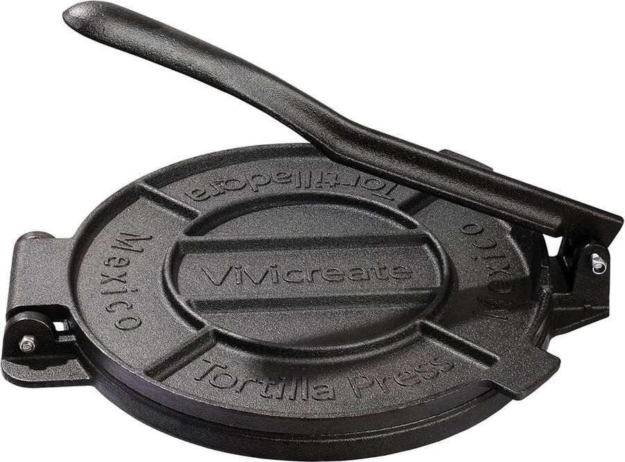 Gietijzeren Tortillapers 25cm Stevige Deegpers voor Tortilla's Roti en Quesadilla