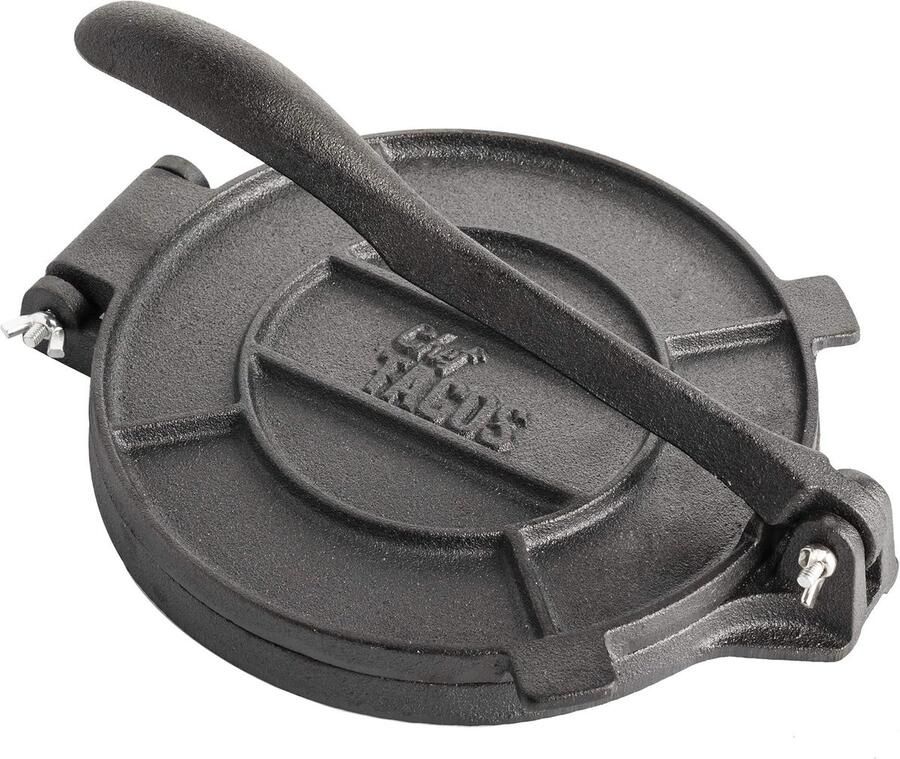 Gietijzeren Tortillapers Roti Maker Tortilla's Maken Vooraf Gekruid 20 cm Zwart