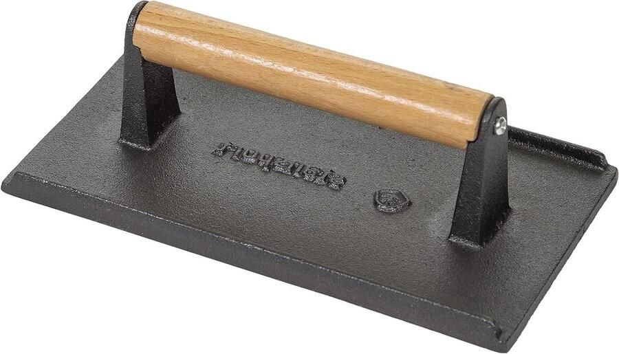 Gietijzeren Vleespers Grillpers Pan Kamperen Koken Vooraf Gekruid 9 inch Lengte Grijs