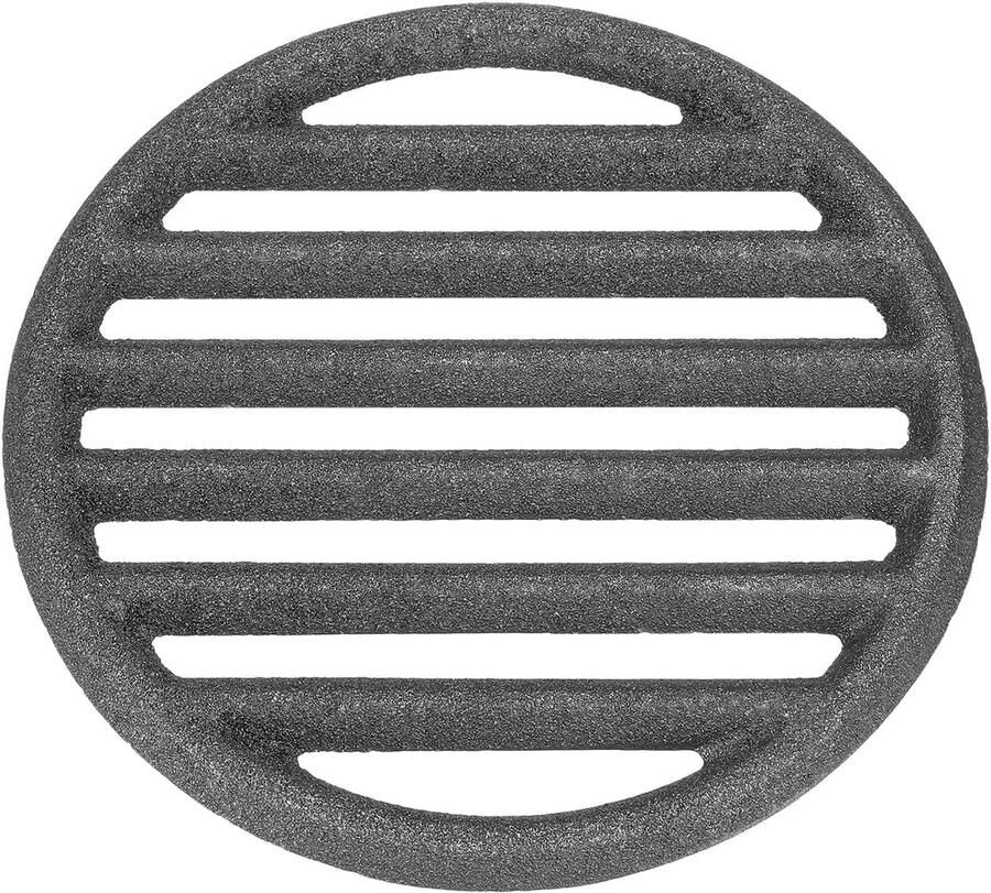 Gietijzeren vuurrooster 16 cm rond barbecuerooster vervanging hoge warmte houtskoolplaat vuurbodem grillaccessoires 6 sleuven voor grillen barbecue