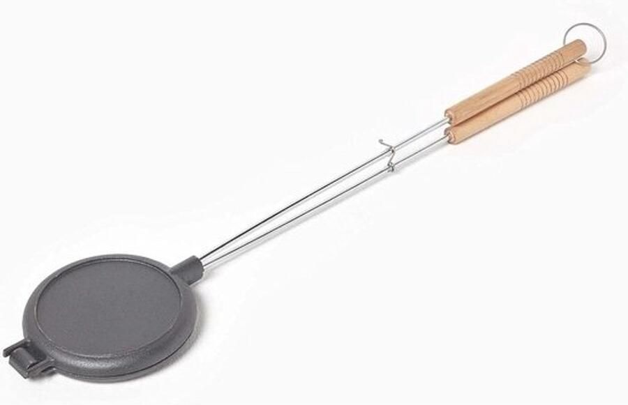 Gietijzeren Wafelijzer voor Barbecue en Kampvuur Warmtebestendig Bakijzer