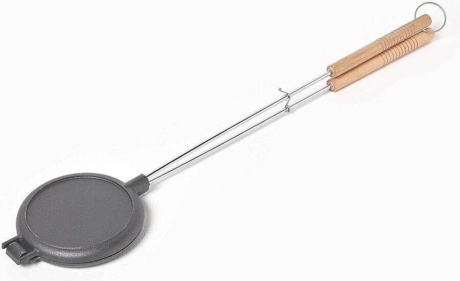 Gietijzeren Wafelijzer voor Barbecue en Kampvuur Warmtebestendig Bakijzer