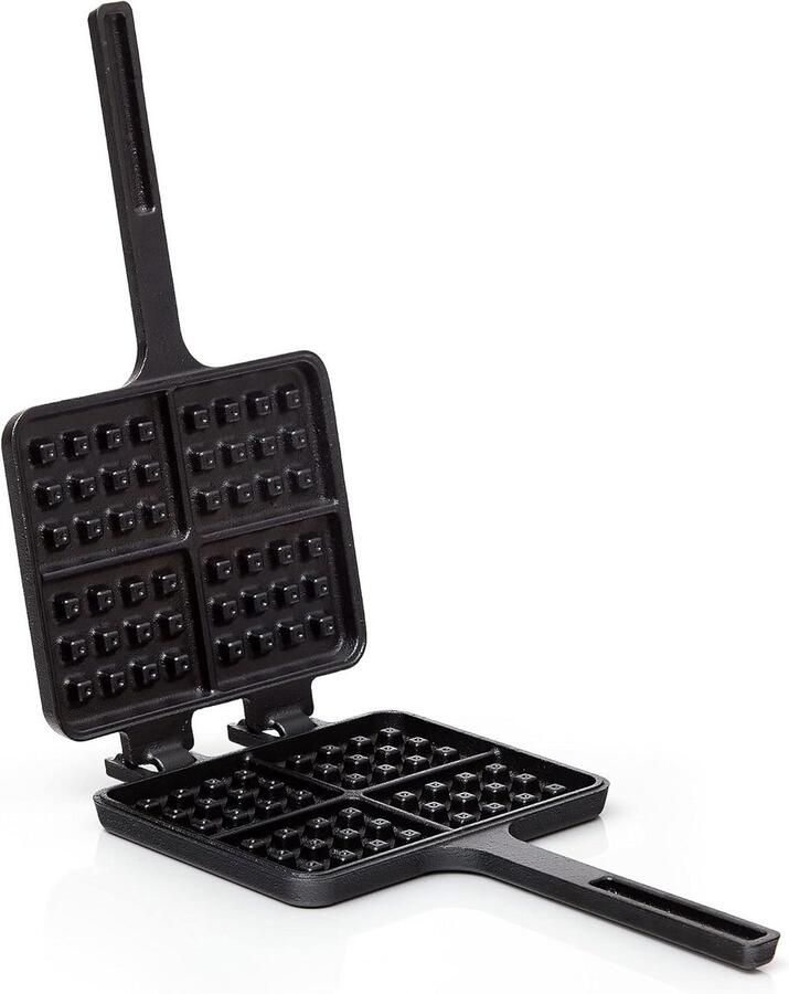 Gietijzeren Wafelvorm voor Belgische Wafels Rustieke Wafelmaker voor Fornuis en Grill
