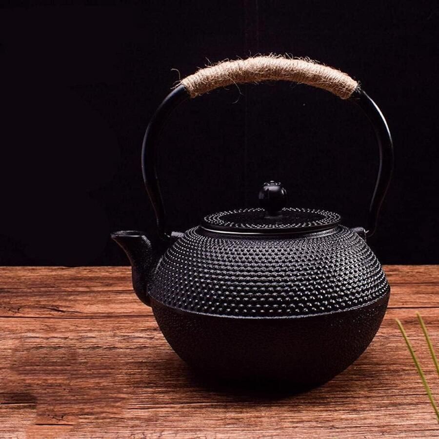 Gietijzeren Waterkoker Theepot Fornuis Thee Zetten Gelijkmatige Warmteverdeling 1.2 Liter Roze