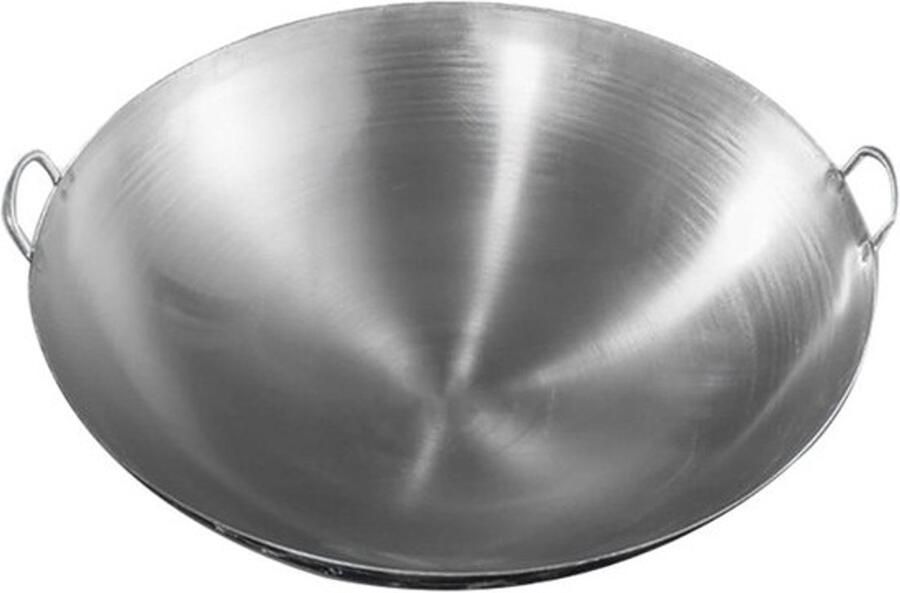 Gietijzeren Wok Koekenpan Professioneel Koken Handgemaakt Ontwerp 80 cm Zwart