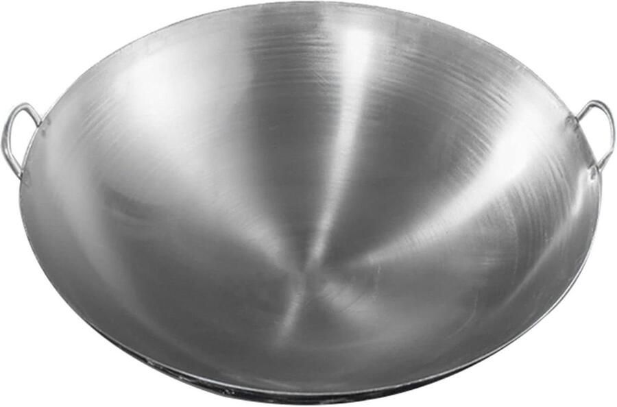 Gietijzeren Wok Koekenpan Professioneel Koken Handgemaakt Ontwerp 80 cm Zwart