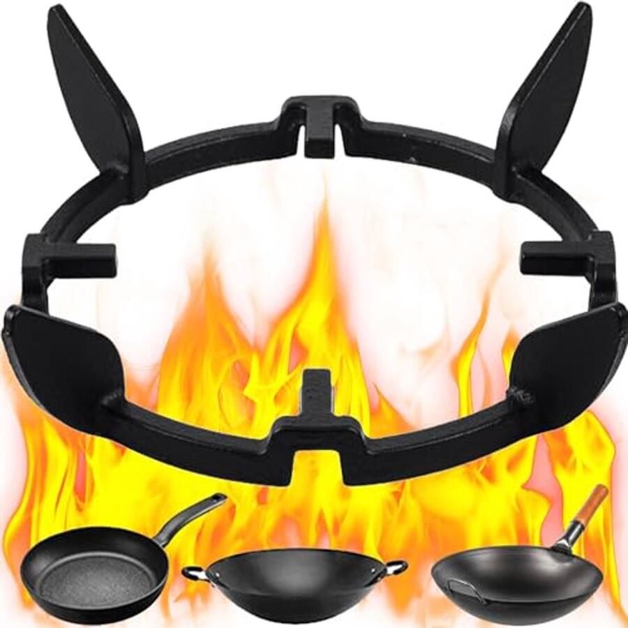 Gietijzeren Wok Ring Antislip Pan Ondersteuning voor Gaskookplaat 17cm