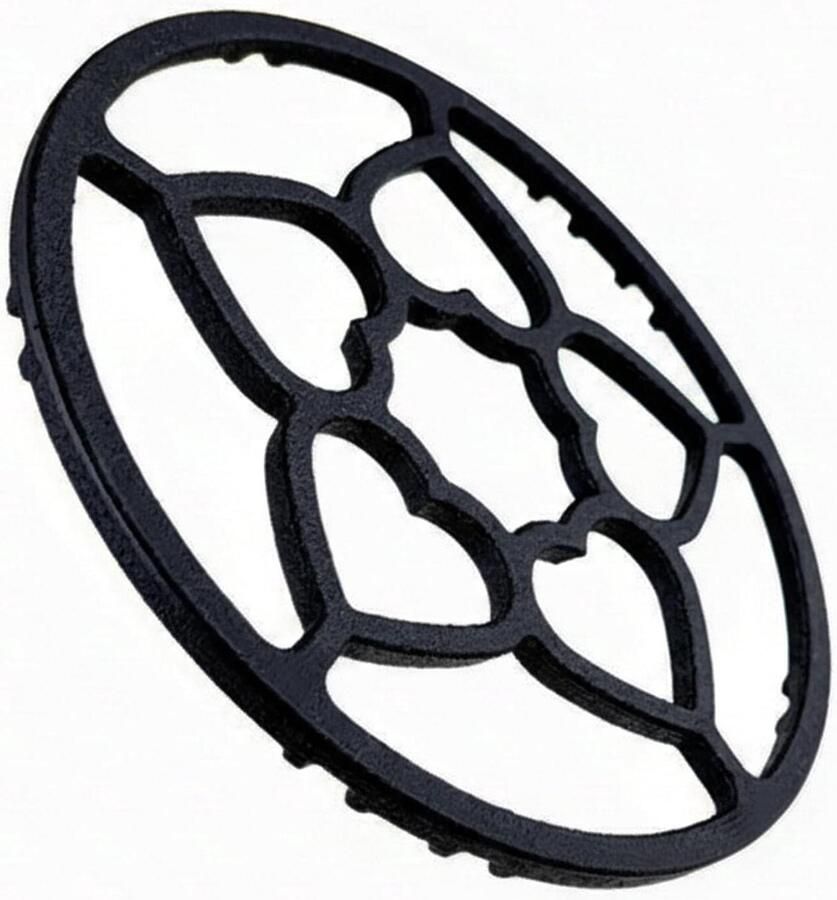 Gietijzeren Wok Ring Onderzetter Kookplaat Koffie Zetten Universele Pasvorm 18.3 cm Diameter Zwart