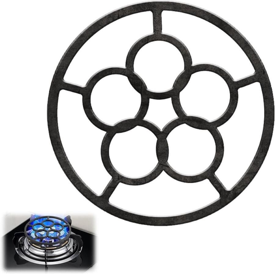 Gietijzeren Wok Ring Pannendrager Kookplaat Kookgerei Stabiliseren Universeel Ontwerp 182 cm Zwart