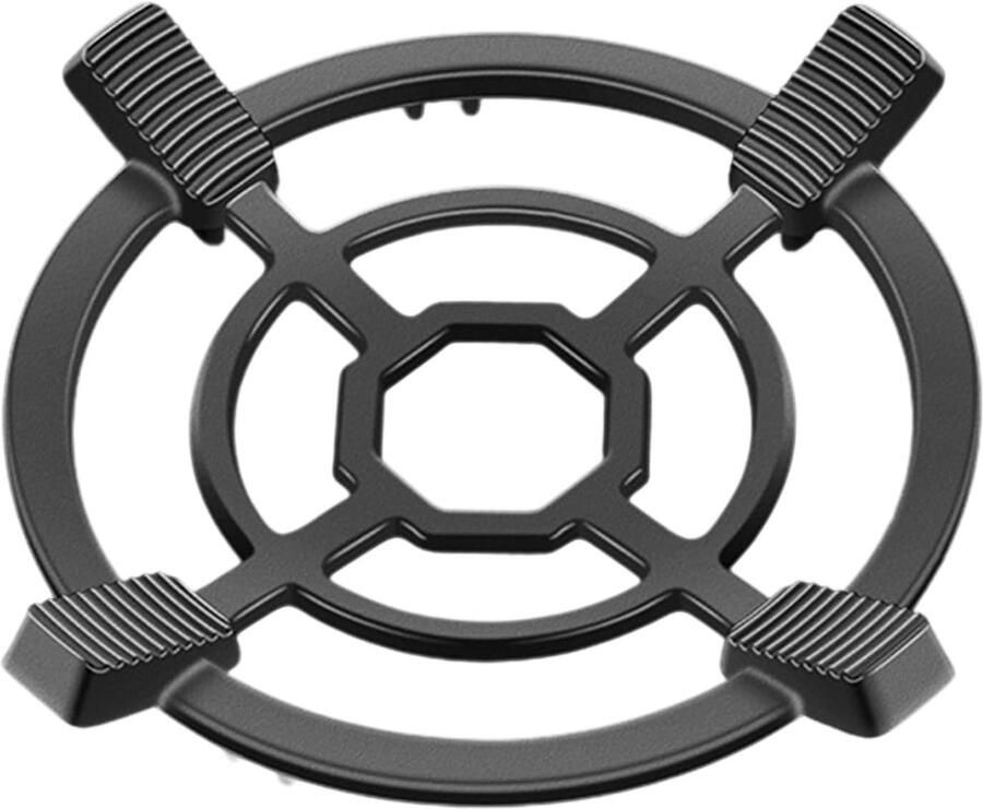 Gietijzeren Wokhouder Kookrek Adapter Stabiel Koken Hittebestendig tot 800℃ 258 mm Zwart