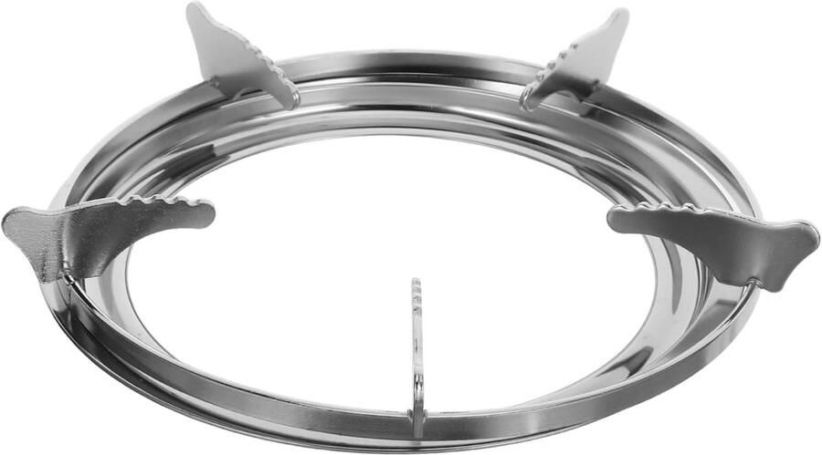 Gietijzeren Wokrek Gasfornuis Ondersteuning Stabiel Koken Inclusief Lekbak 25 cm Diameter Zilverkleurig