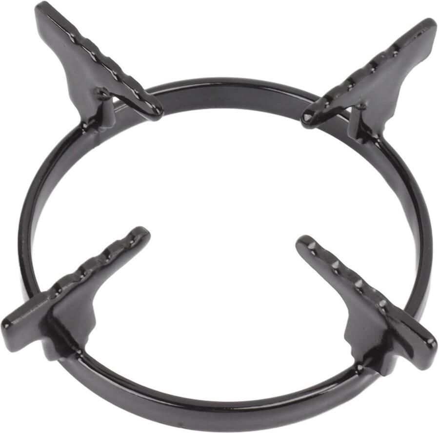 Gietijzeren Wokrek Gasfornuis Ring Veilig Koken Superieure Stabiliteit 13x13x4 cm Zwart