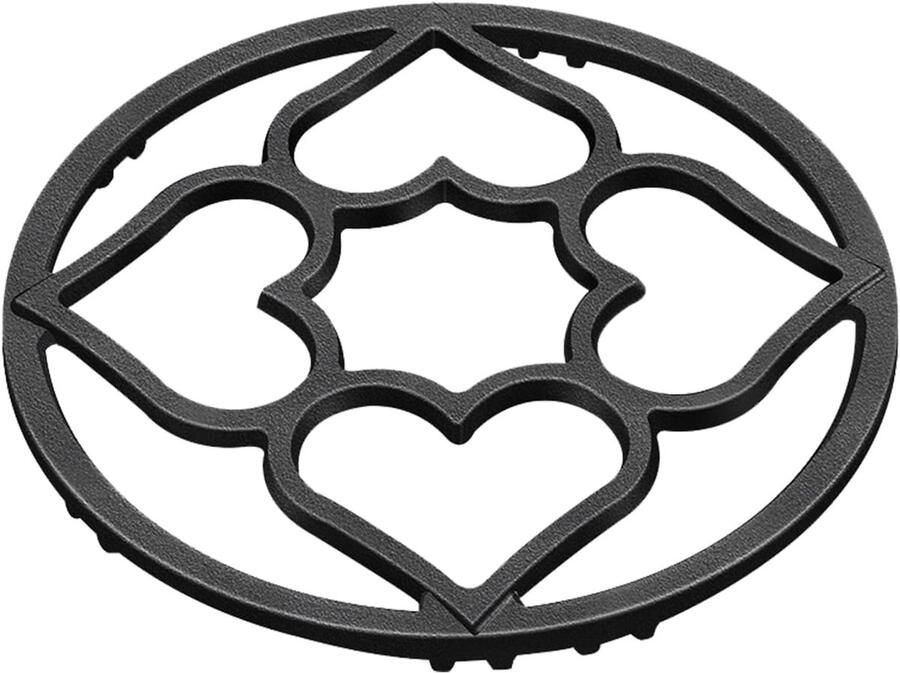 Gietijzeren Wokring Kookplaat Accessoire Gelijkmatige Warmte Hartvormig Ontwerp 20 cm Diameter