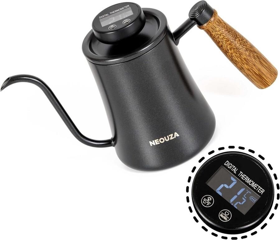 Gietkan Waterkoker RVS met Thermometer voor Barista Koffiezetten