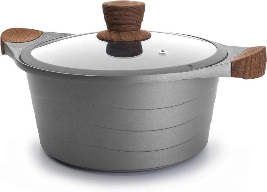 Gietpan Koekenpan Culinaire Bereidingen PFOA-vrij Steenpartikels 28 cm Grijs