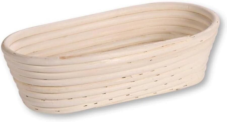 Gistingsmand voor Brood en Pizza Rotan Met Uitneembare Textielvoering 28 x 15 x 8 cm Naturel