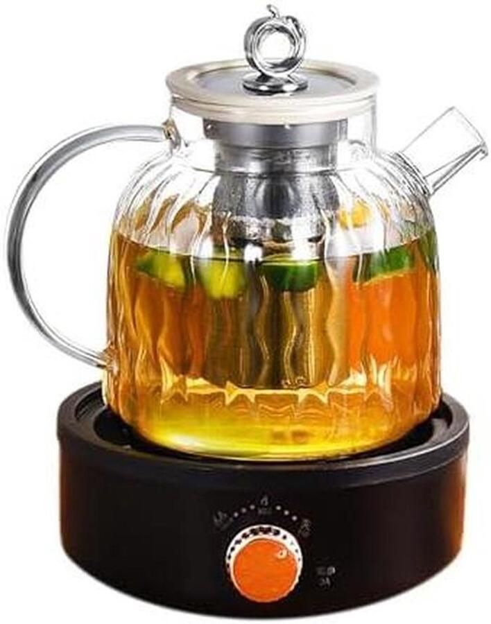 Glas Thee Maker Elektrische Waterkoker Thuis Kantoor Gebruik Houd Warm Functie 1 Liter Blauw