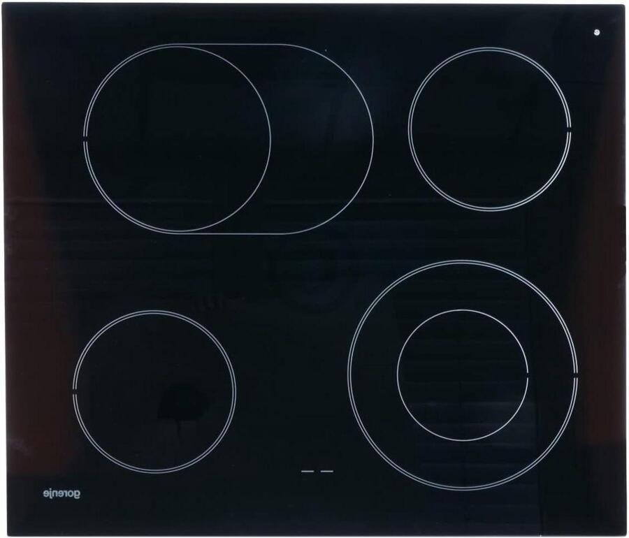 Glasplaat Keramische Kookplaat Vervangend Glas Keuken Reparatie Inclusief Afdichtingstape 595 x 510 mm Zwart