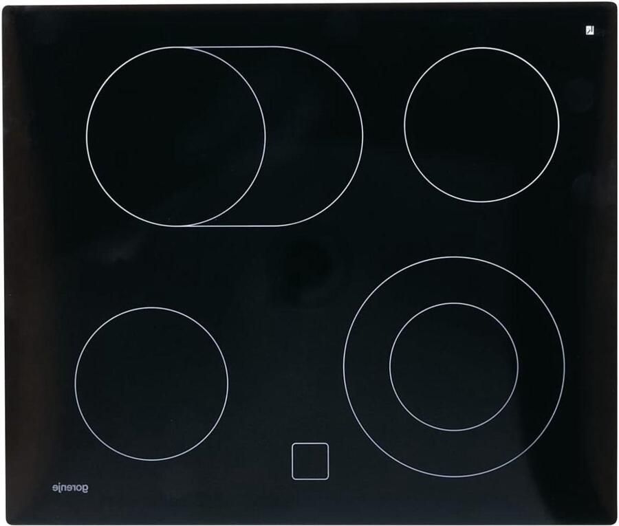 Glasplaat Kookplaat Reserveglas Keramisch Vervangen Kookplaat Inclusief Afdichtingstape 600x510 mm Zwart