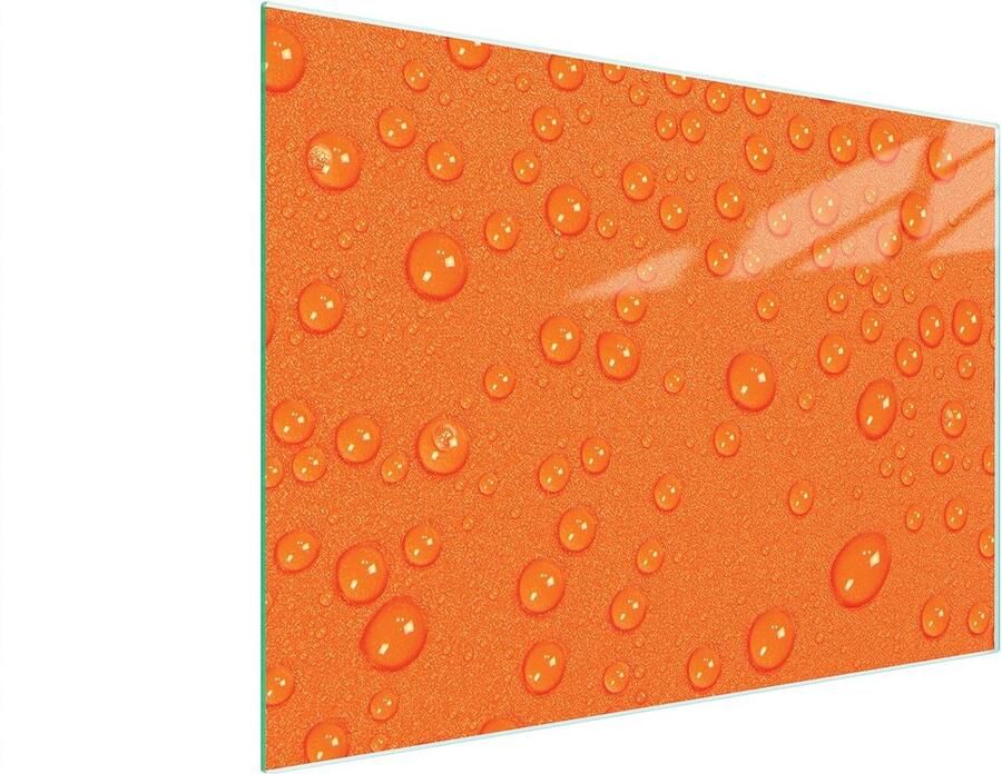 Glasplaat Kookplaat Werkblad Beschermer Keuken Beschermen Gehard Glas 40 x 30 cm Oranje