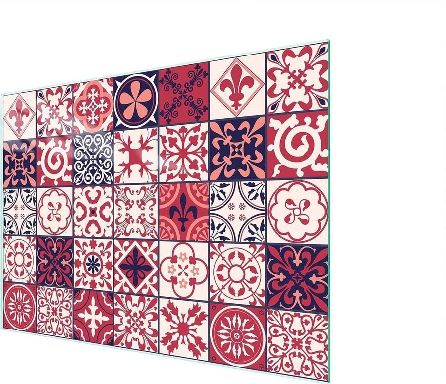 Glasplaat Kookplaat Werkbladbeschermer Spatscherm Keuken Beschermen Gehard Glas 40 x 30 cm Mozaïek