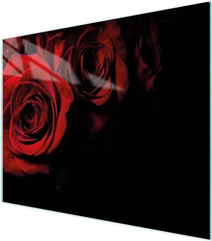 Glasplaat Kookplaat Werkbladbeschermer Spatscherm Keuken Beschermen Gehard Glas 52 x 40 cm Rood