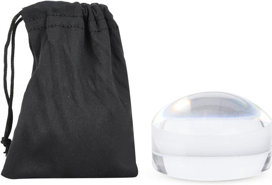 Glass Dome Magnifier 2 inch 8X Reading Magnifying Glass Paperweight Magnifier Optical Half Ball Lens for Reading Books Map Newspaper and Magazine
