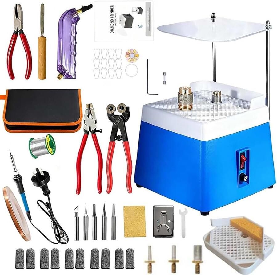 Glasslijper 220 V met zuigfunctie transparante bescherming 5 verwisselbare slijpkoppen universele accessoires dubbellaags design voor glas en keramiek